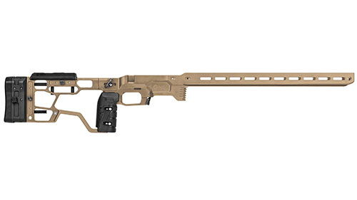 MDT ACC Elite erbjuder balans, stabilitet och kontroll för tävlingar, med justerbar SRS-X Elite buttstock och ergonomisk Vertical Grip för optimal precision.